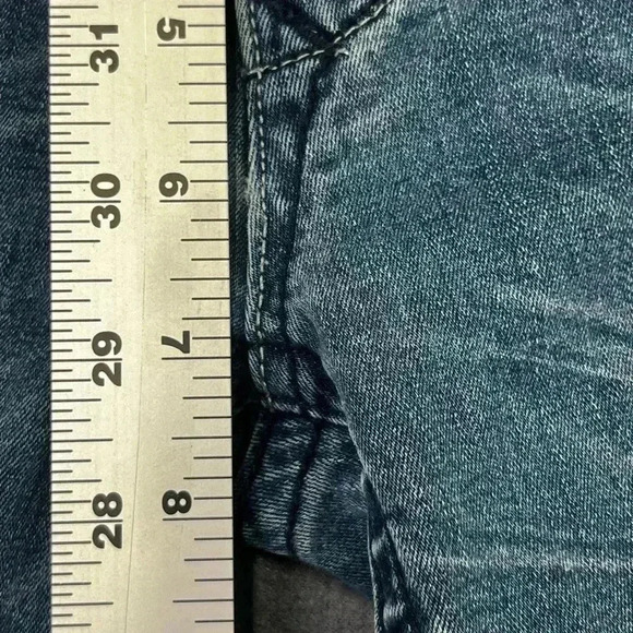 Rerock by Express legging Jeans Womens 4 Blue Distressed Denim Faded (0358) - Picture 7 of 13